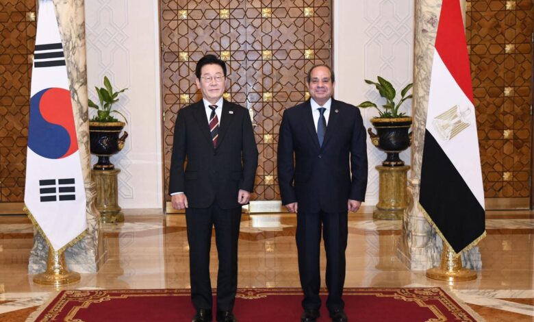 الرئيس السيسي ونظيره الكوري
